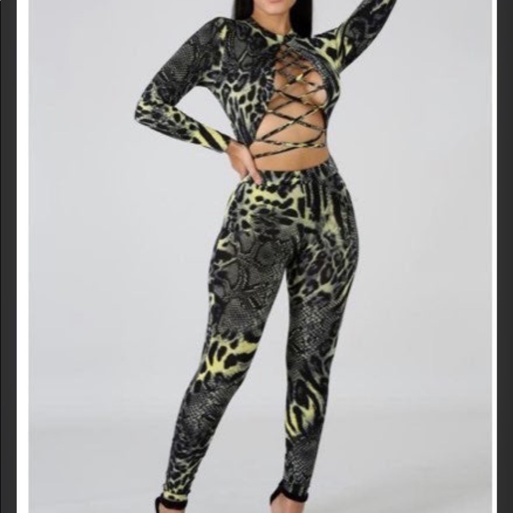 Snake Print Jumpsuit